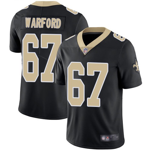 Men New Orleans Saints Limited Black Larry Warford Home Jersey NFL Football 67 Vapor Untouchable Jersey